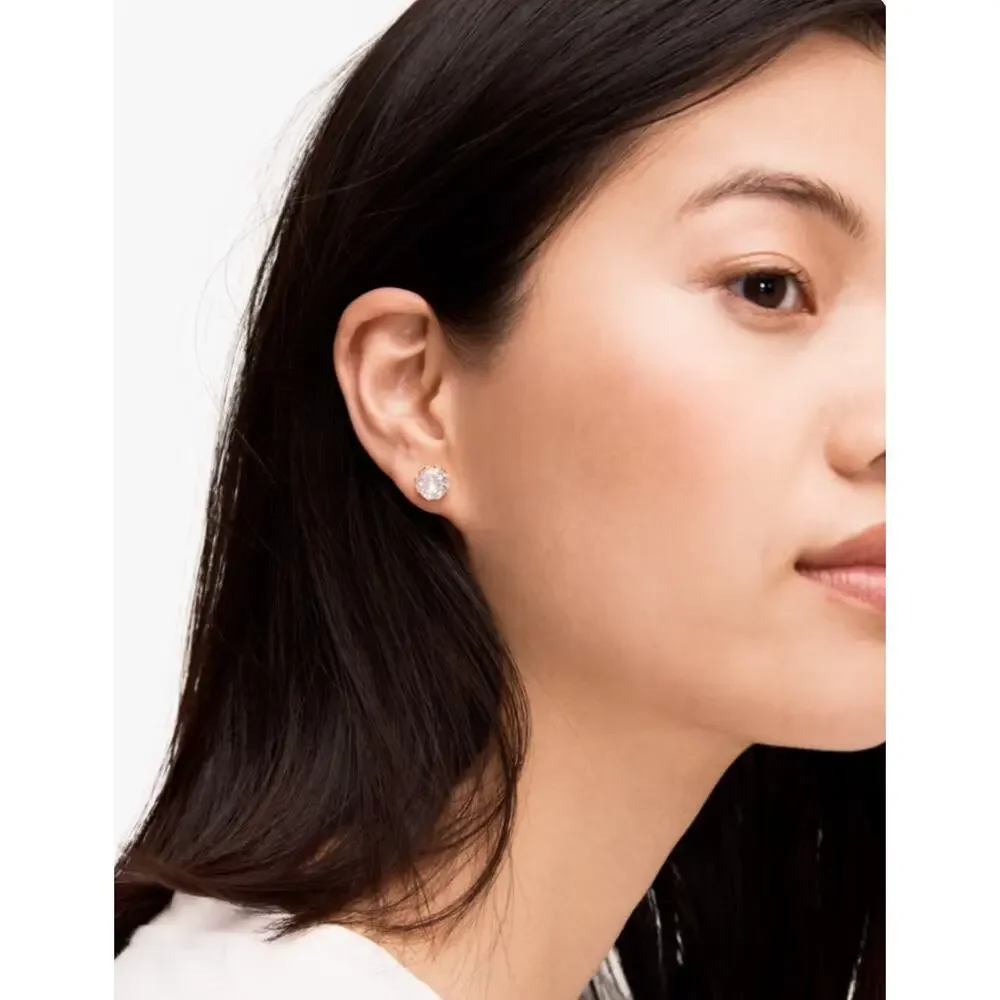 Kate Spade That Sparkle Round Crystal Earrings Pink - Picture 6 of 6
